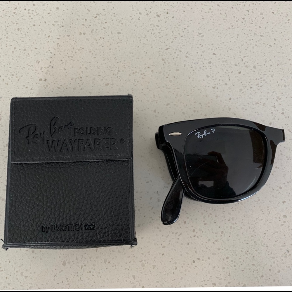 Authentic Ray-Ban Wayfarers, Foldable, Black